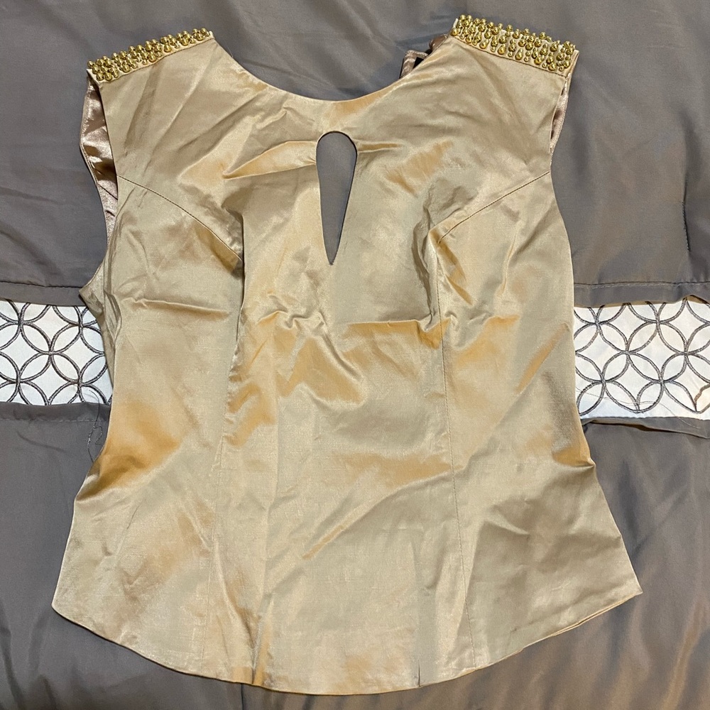 Bebe satin zip up top